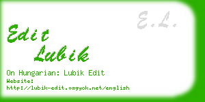 edit lubik business card